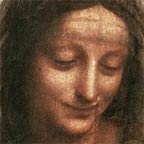 Visage de Sainte Anne, par Leonardo