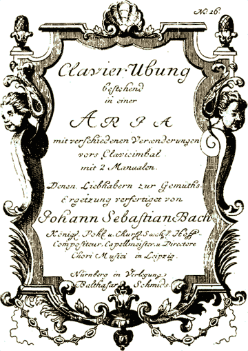 Frontispice de la première édition des Variations Goldberg