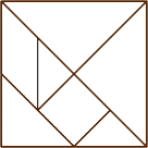 Le découpage des pièces du tangram
