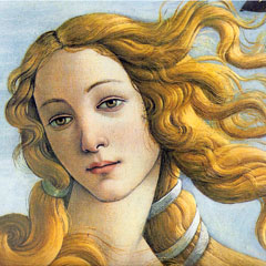 Image issue du tableau La naissance de Vénus, Boticelli, 1485
