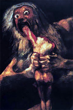 Cronos dévorant ses enfants, par Goya