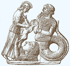 Athéna, Érechtonios, Gaïa et le roi-serpent Cécrops