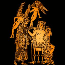 Hélène et Pâris, d'après un vase grec